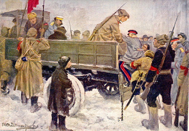 Arresting Generals during the Revolution in February (1917) – Ivan Vladimirov Tablo