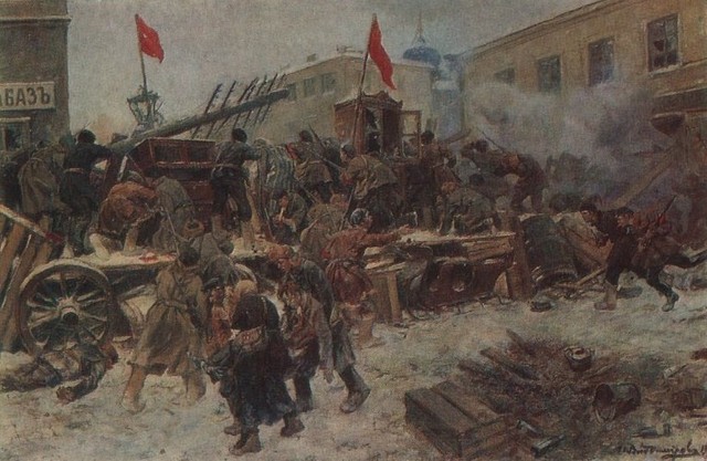 Barricade fighting in Red Presnya – Ivan Vladimirov Tablo