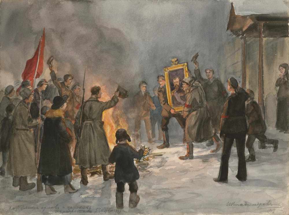 Burning of Eagles and Tsar's Portraits Ivan Vladimirov tablo - Dekolata