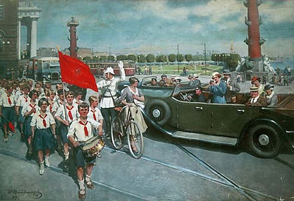Foreigners in Leningrad (1937) Ivan Vladimirov tablo - Dekolata
