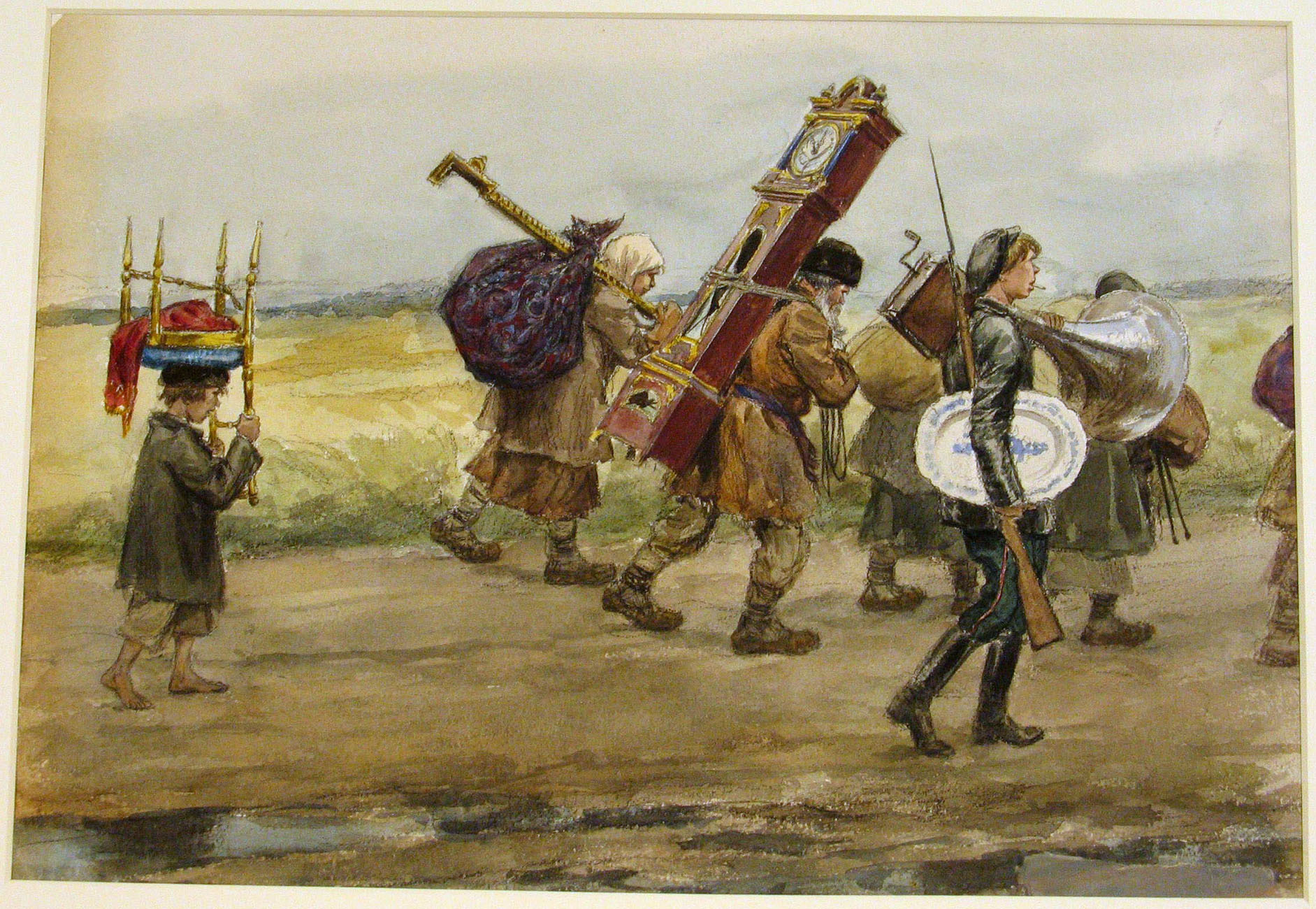 From their homes (1918) – Ivan Vladimirov Tablo
