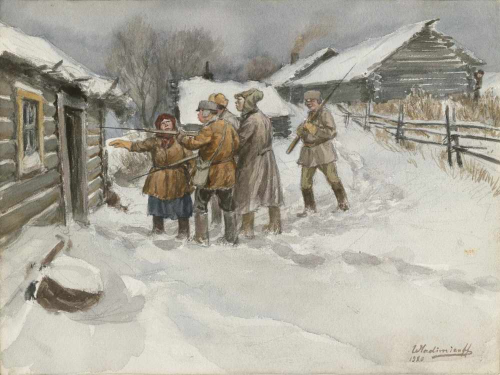 In Search of An Escaped Kulak (1920) Ivan Vladimirov tablo - Dekolata