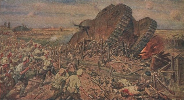 The Capturing of a Tank near Kakhovka (1927) Ivan Vladimirov tablo - Dekolata