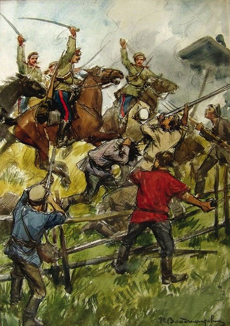The revolt of the peasants on the estate of Prince Shahovskoy – Ivan Vladimirov Tablo