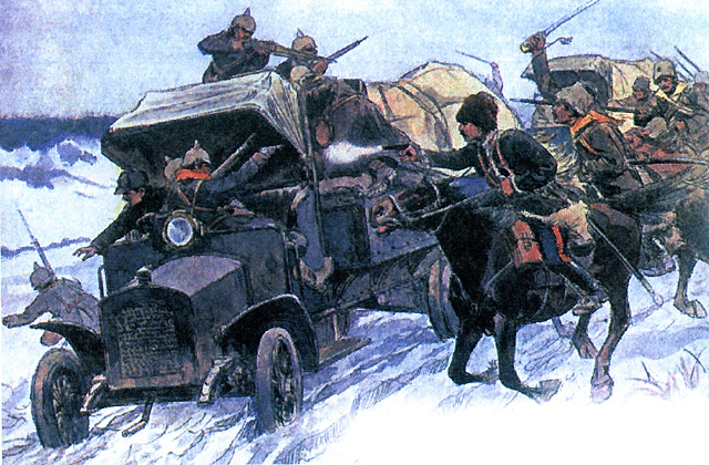 The seizure of German automobiles – Ivan Vladimirov Tablo