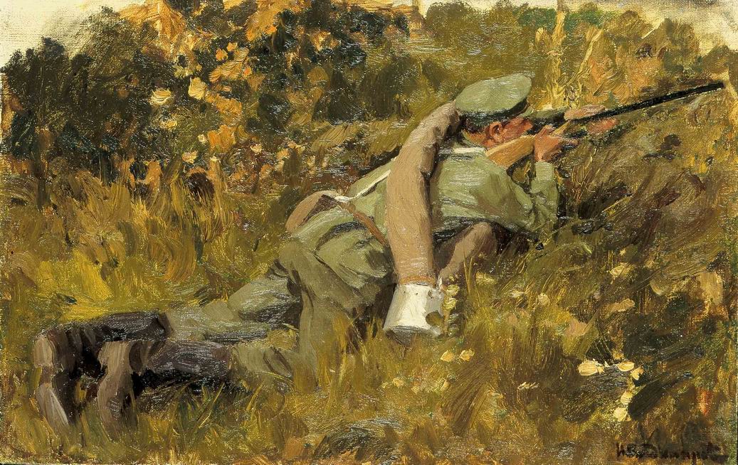 The soldier on the position (1916) – Ivan Vladimirov Tablo