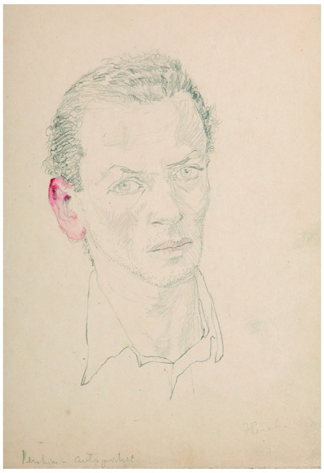 Self Portrait with One Red Ear Jules Perahim tablo - Dekolata