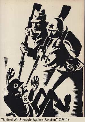 United We Struggle Against Fascism (1944) Jules Perahim tablo - Dekolata