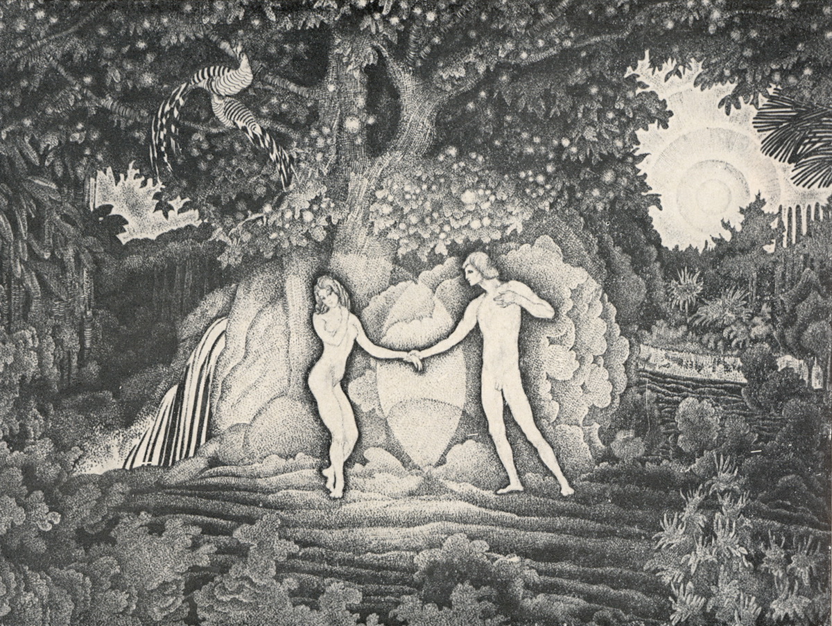 Adam and Eve (1908) Konstantin Yuon tablo - Dekolata