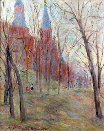 Alexander's Garden Near The Kremlin (1924) Konstantin Yuon tablo - Dekolata