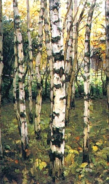 Birches. Petrovskoye (1899) – Konstantin Yuon Tablo