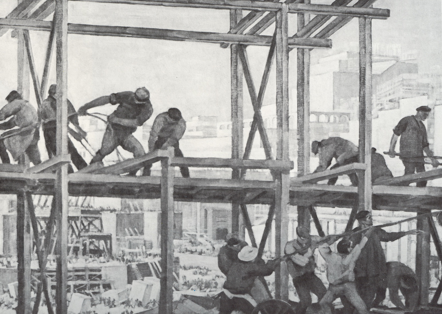 Building (1924) – Konstantin Yuon Tablo