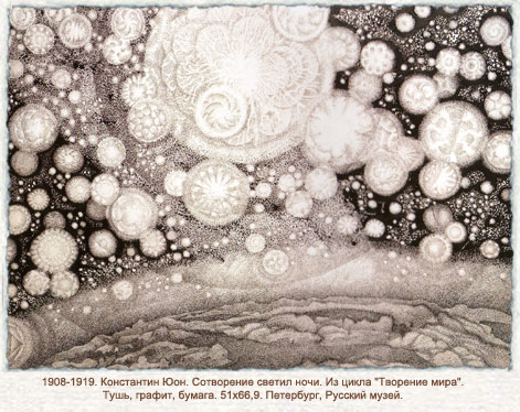 Creation of the night light (1908) Konstantin Yuon tablo - Dekolata