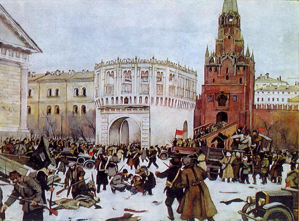 Entry into the Kremlin through the Trinity Gates 2 (15) November (1917-1927) – Konstantin Yuon Tablo