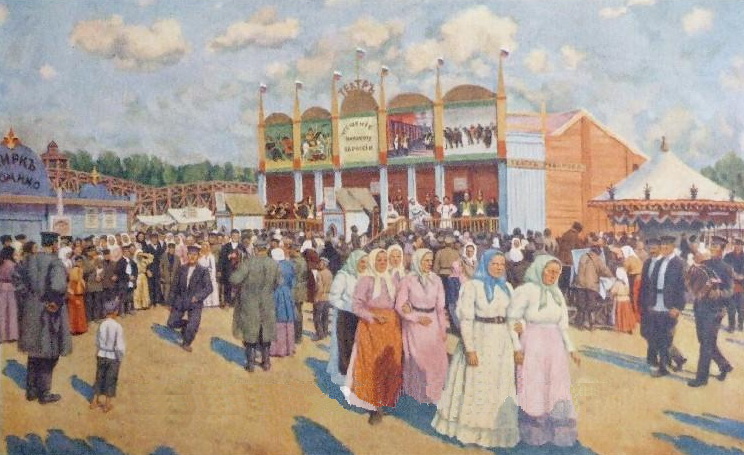 Festivities on the Field Devichye (1947) Konstantin Yuon tablo - Dekolata