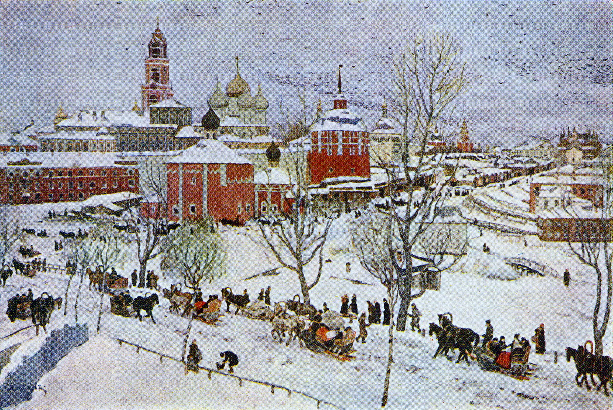 In Sergiyev Posad (1911) – Konstantin Yuon Tablo