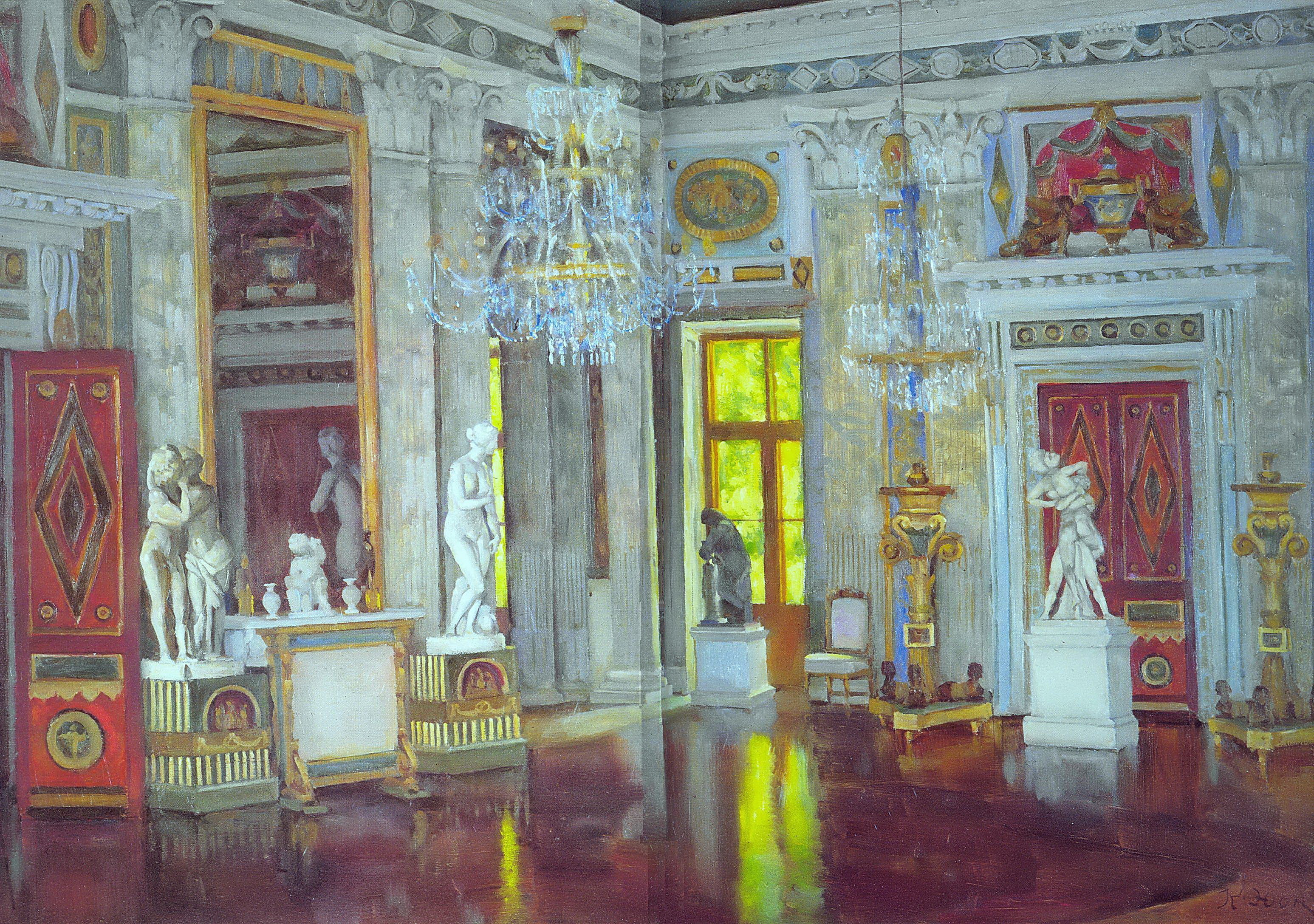 Italian Hall Ostankino Palace (1954) Konstantin Yuon tablo - Dekolata