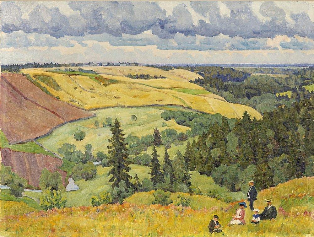 Landscape of Novgorod Governorate – Konstantin Yuon Tablo