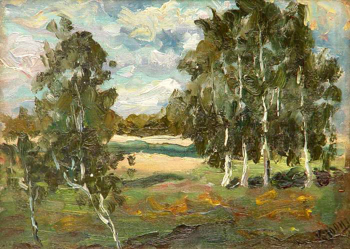 Landscape with Birches Konstantin Yuon tablo - Dekolata