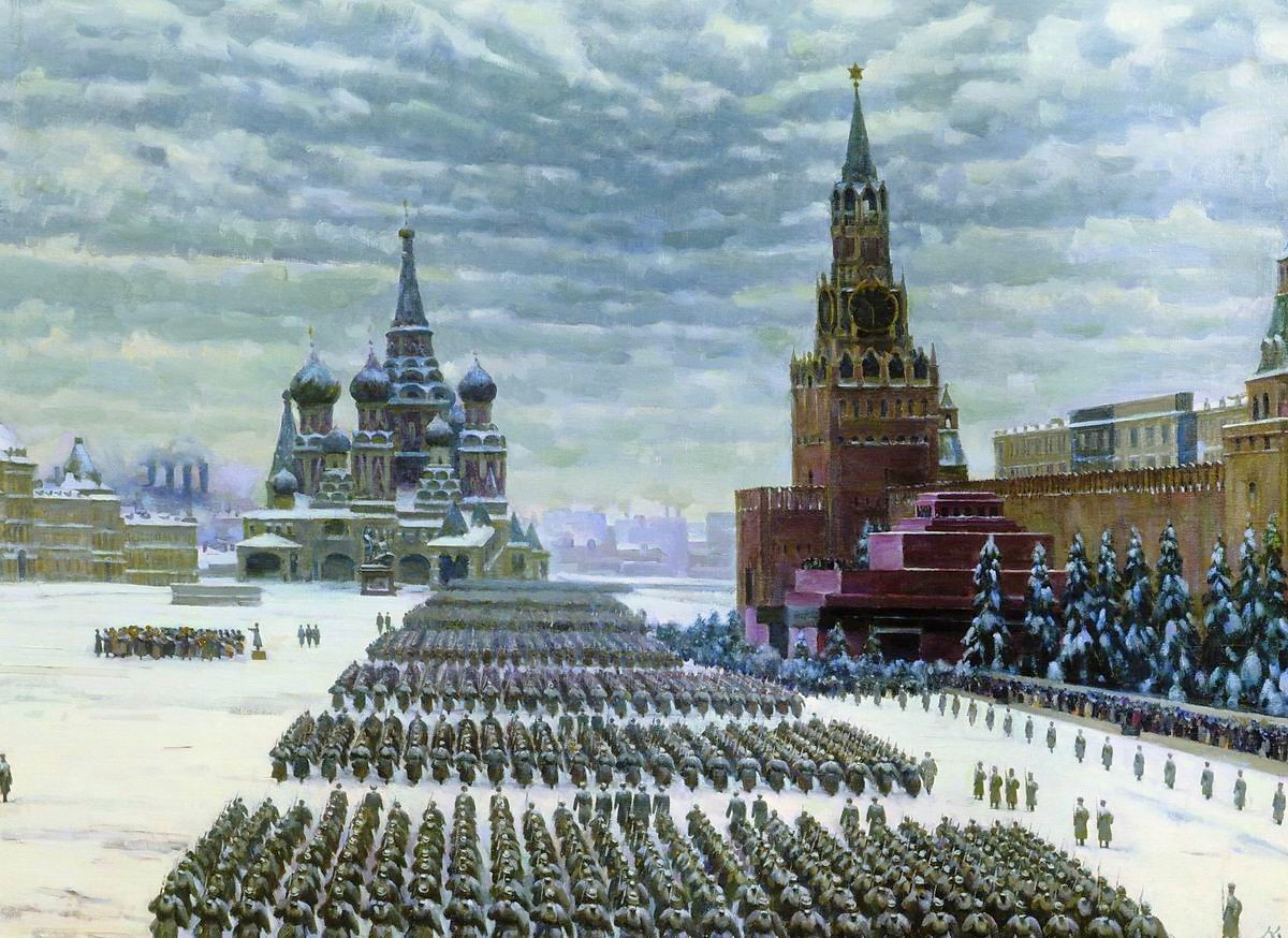 Military Parade in Red Square, 7th November (1941-1941) Konstantin Yuon tablo - Dekolata