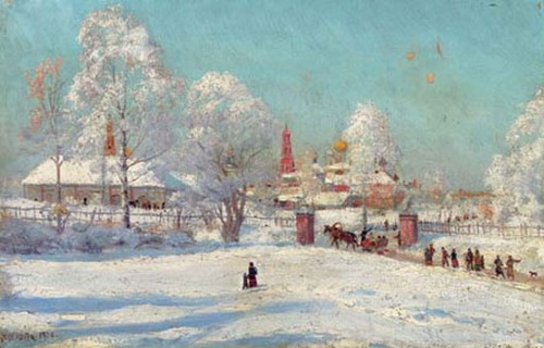 Monastery in the snow (1900) Konstantin Yuon tablo - Dekolata