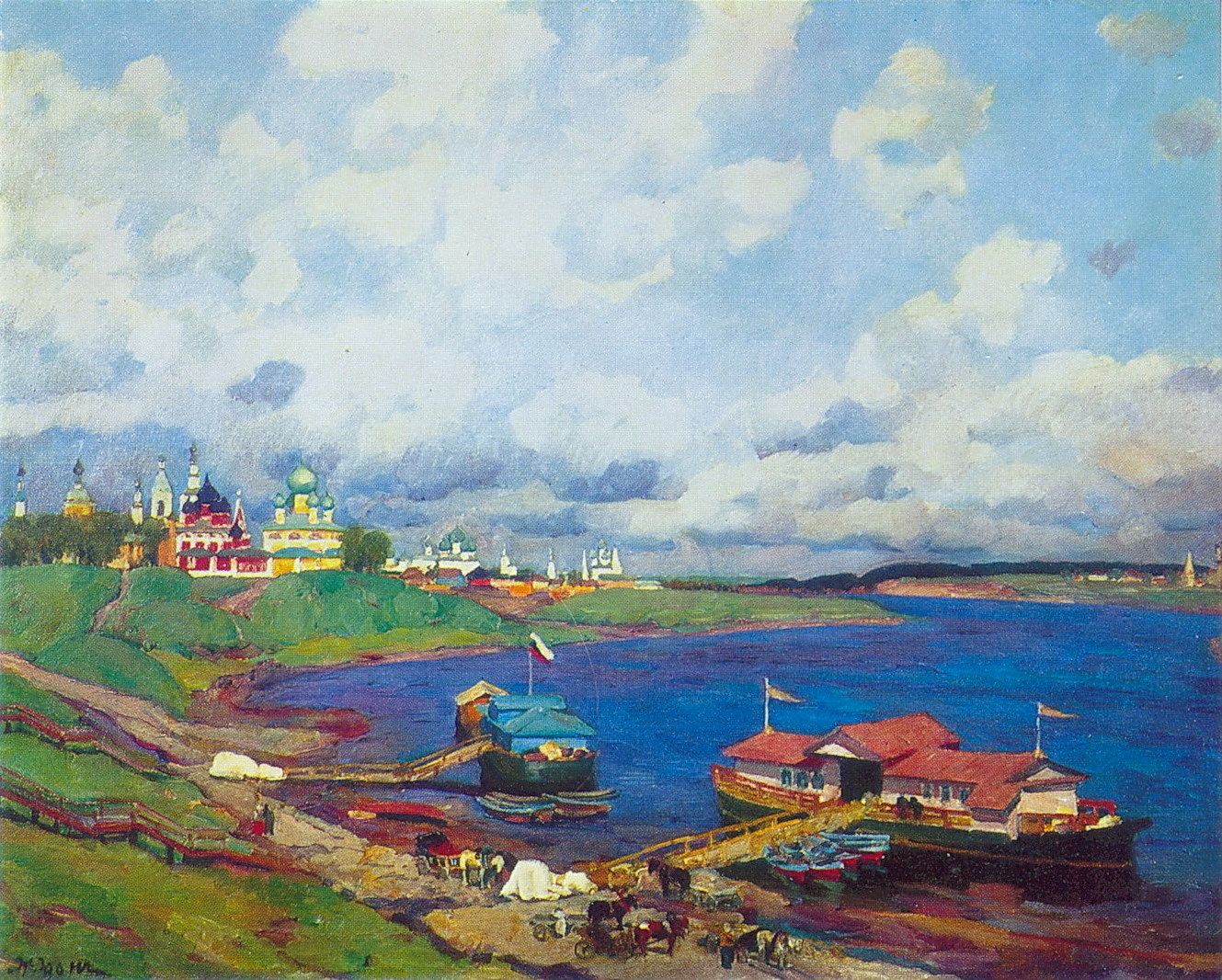 Morning in Uglich (1913) – Konstantin Yuon Tablo