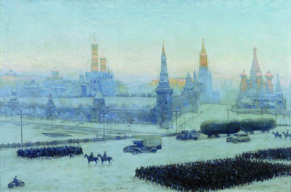 Moscow Morning (1942) Konstantin Yuon tablo - Dekolata