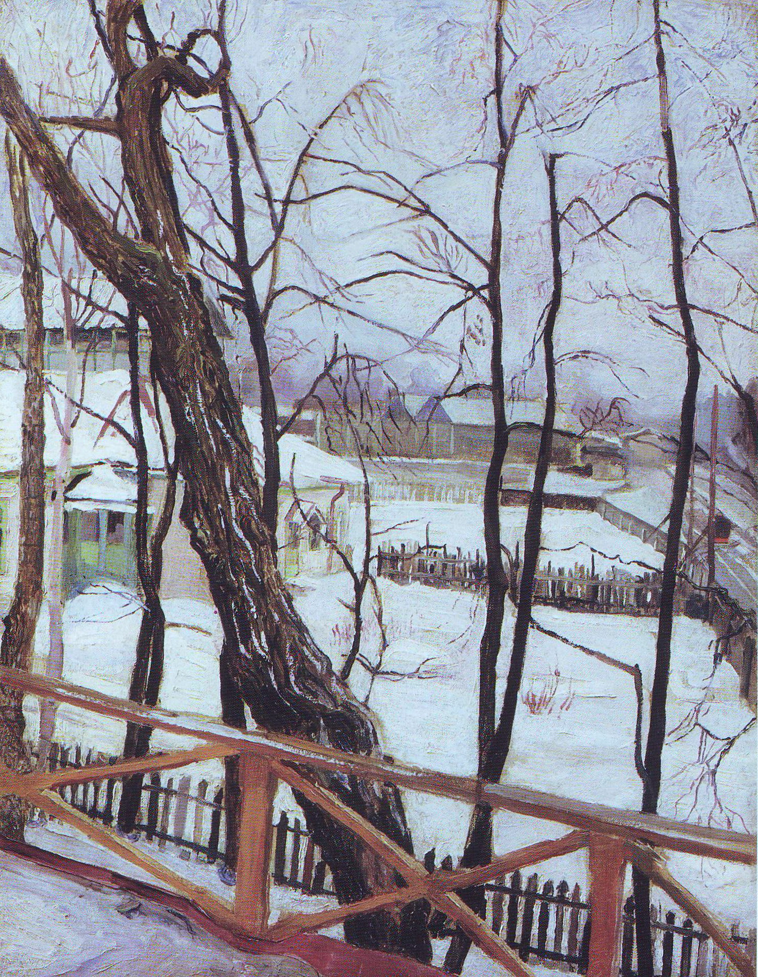 Podmoskovny landscape (1908) Konstantin Yuon tablo - Dekolata