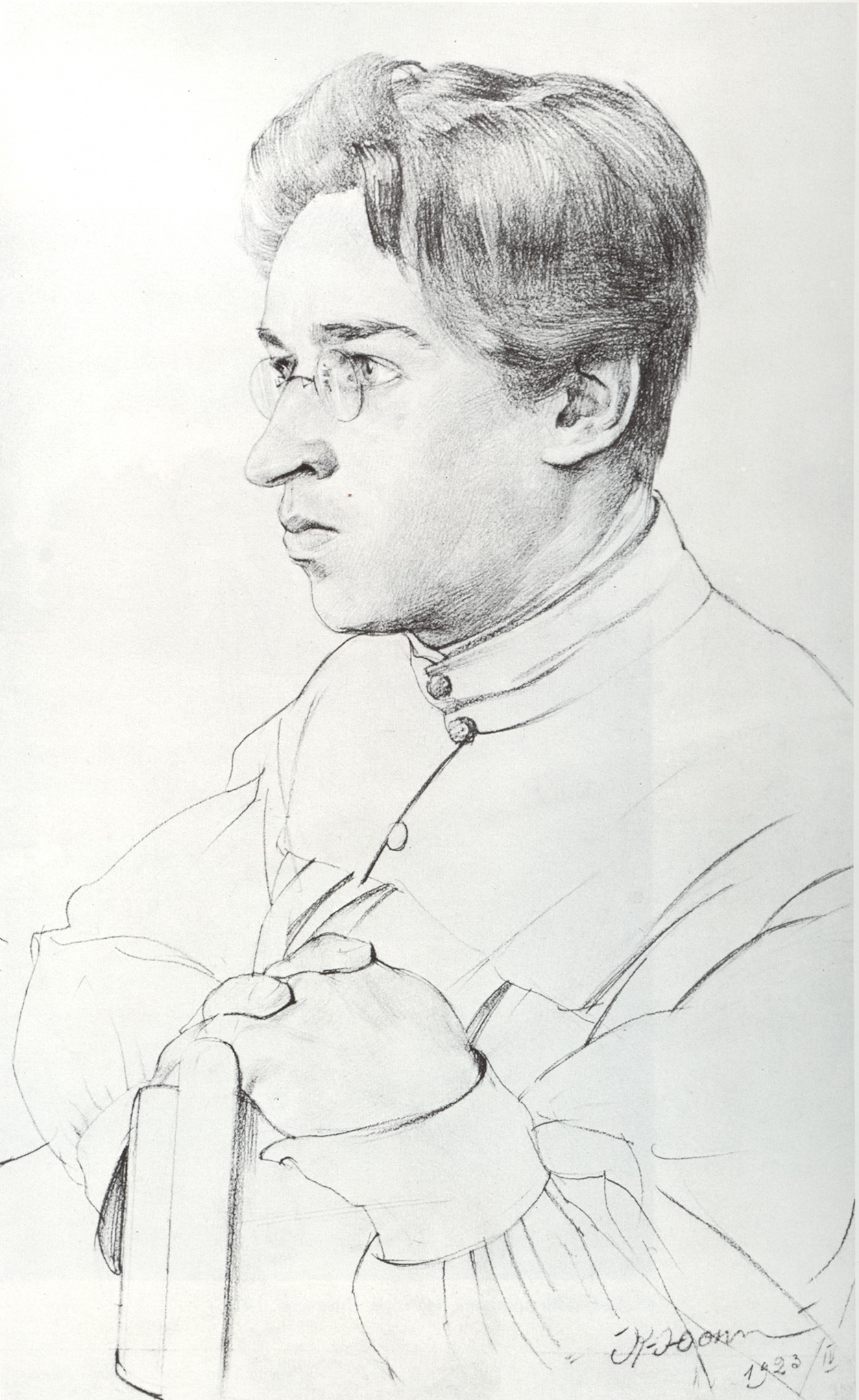 Portrait of I.K. Yuon, the artist's son (1923) Konstantin Yuon tablo - Dekolata