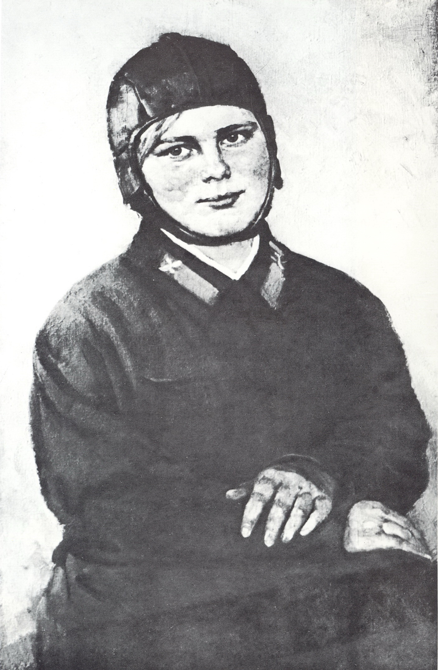 Portrait of pilot woman M.S. Zimova (1937) Konstantin Yuon tablo - Dekolata