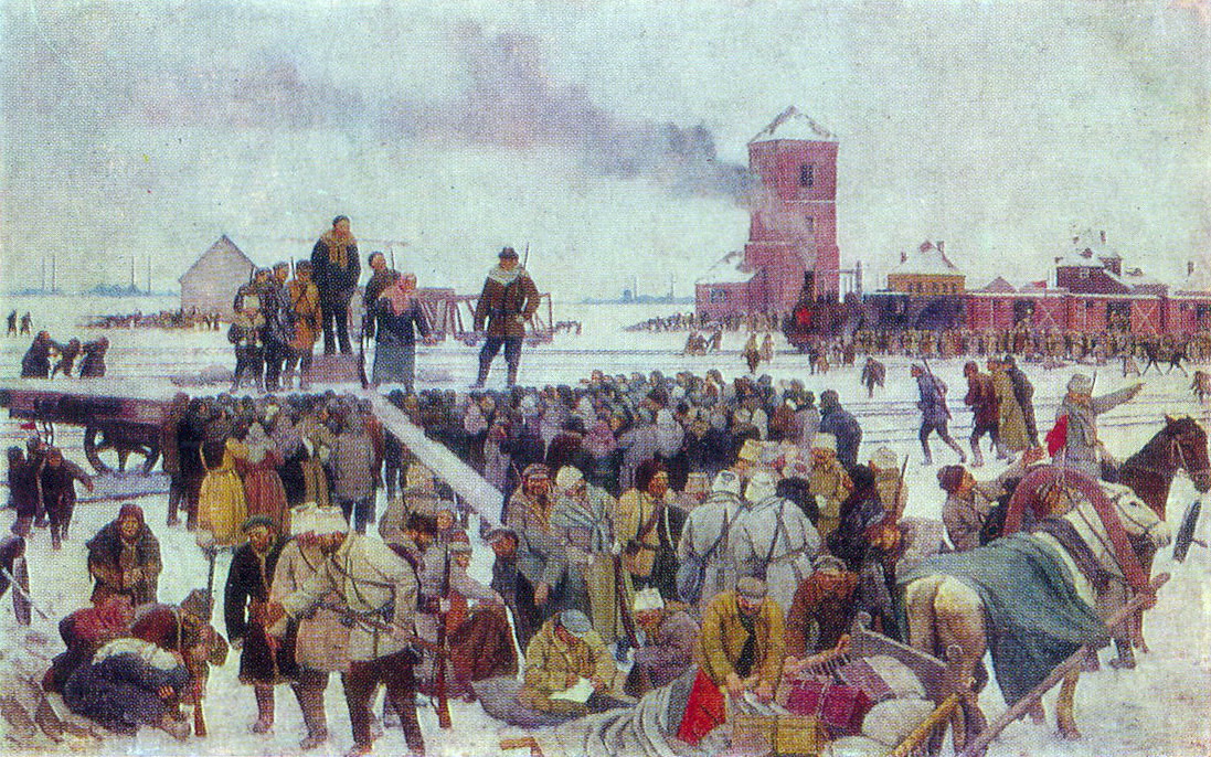 Seeing the unit of workers to the front (1928) – Konstantin Yuon Tablo