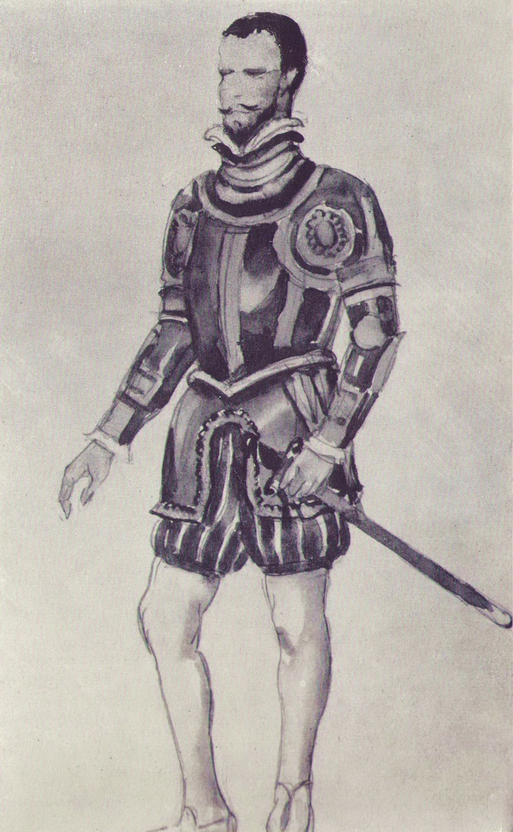 Sketch for Glinka's opera Ivan Susanin. Guest (1944) Konstantin Yuon tablo - Dekolata