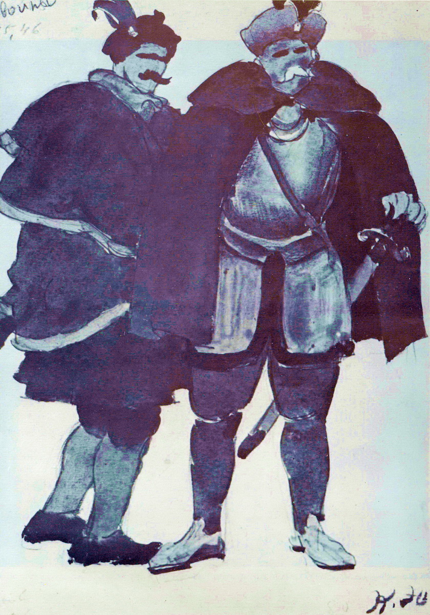 Sketch for Glinka's opera Ivan Susanin. Warriors (1944) Konstantin Yuon tablo - Dekolata