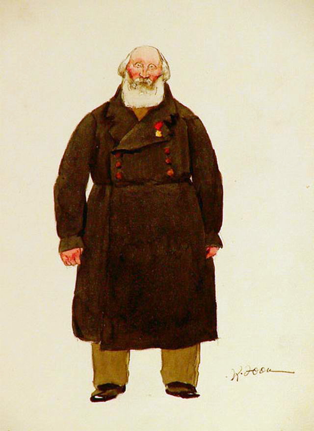Sketch of Theatre costume Konstantin Yuon tablo - Dekolata