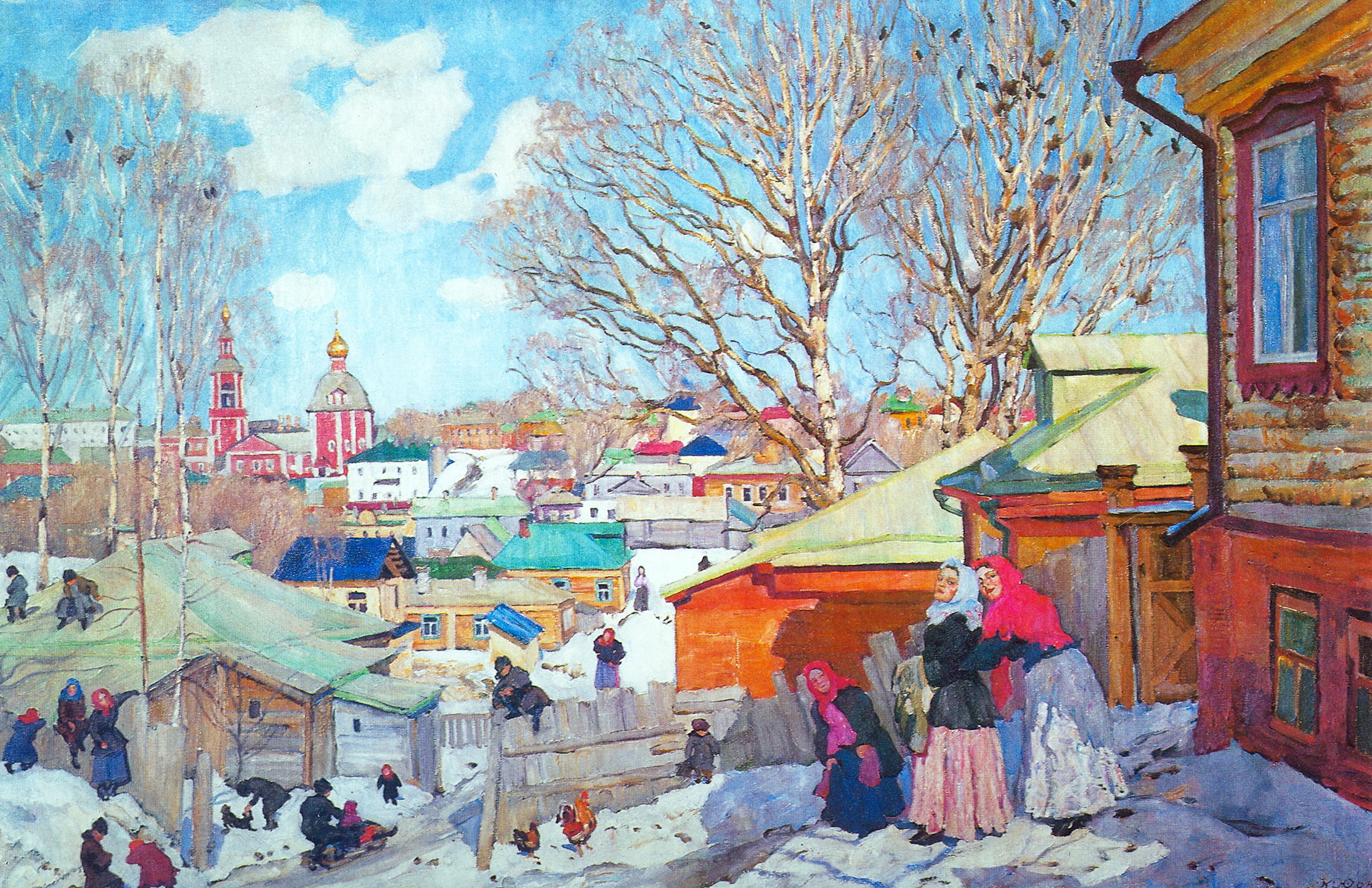 Spring Sunny Day (1910) – Konstantin Yuon Tablo