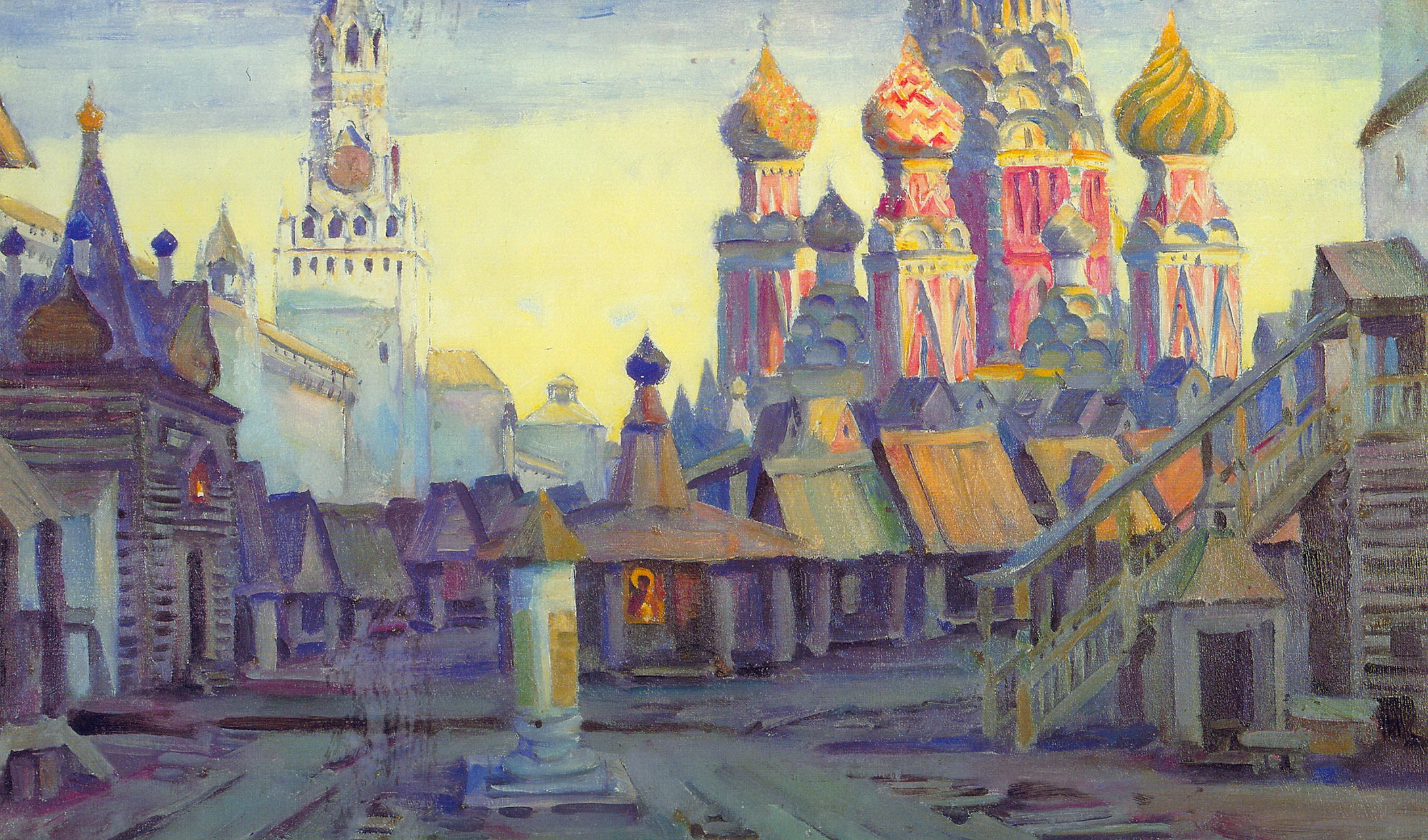 Stage design for Mussorgsky's opera 'Khovanshina' (1940) Konstantin Yuon tablo - Dekolata