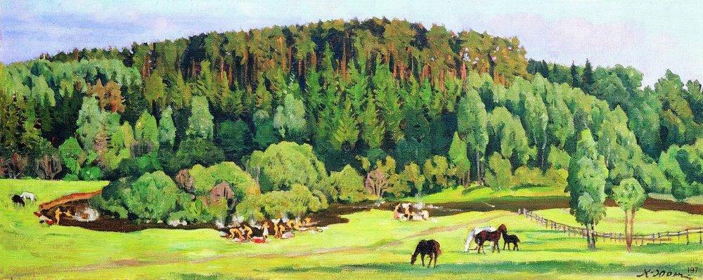 Summer Day (1912) – Konstantin Yuon Tablo