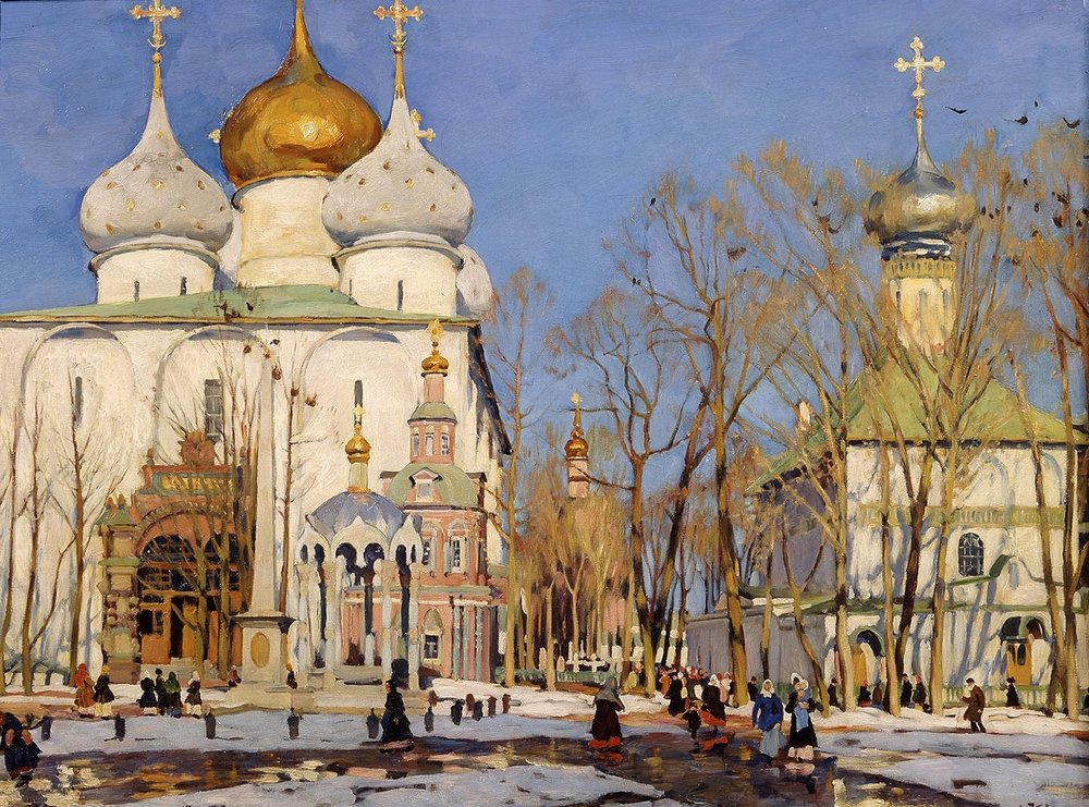The Annunciation Day (1922) Konstantin Yuon tablo - Dekolata