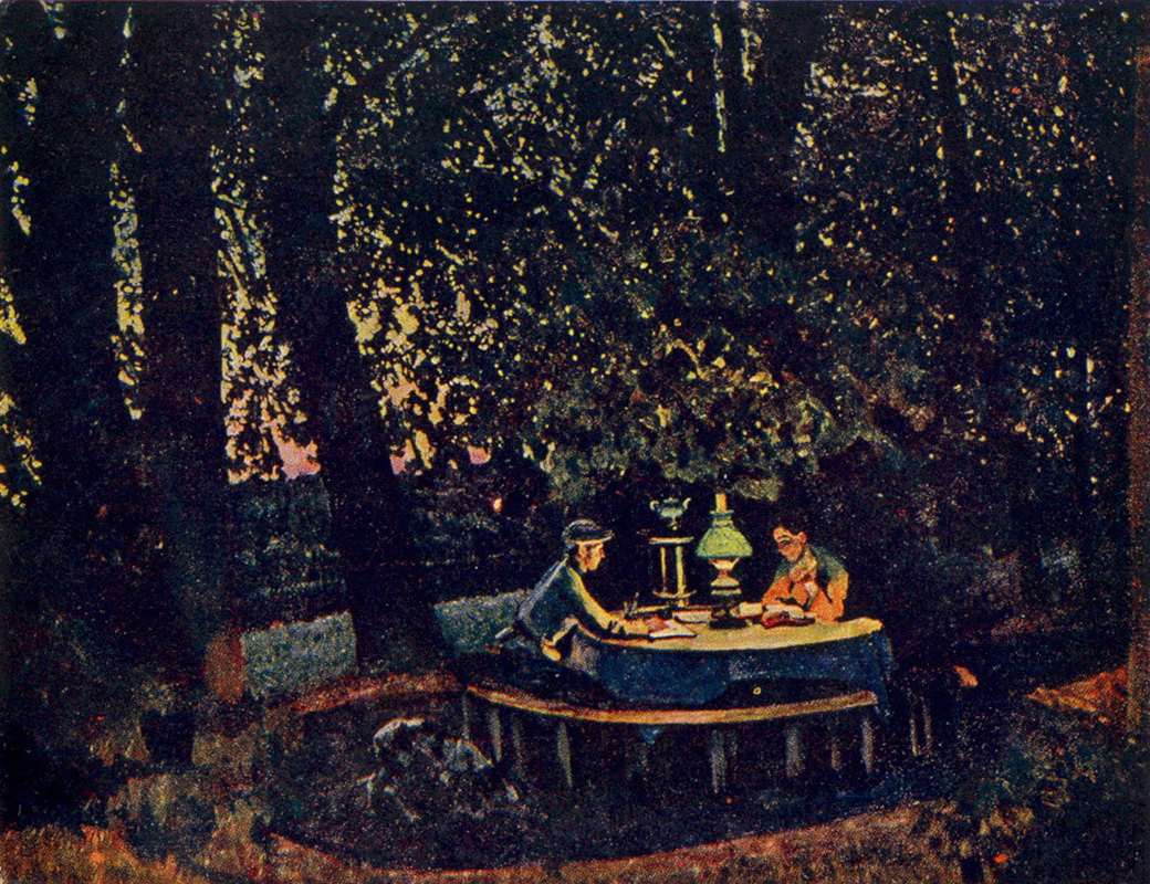 The August Evening. Ligachevo (1922) Konstantin Yuon tablo - Dekolata