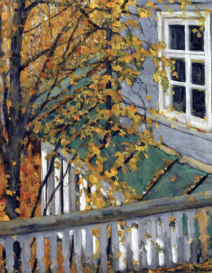The Autumn View From The Balcony Konstantin Yuon tablo - Dekolata