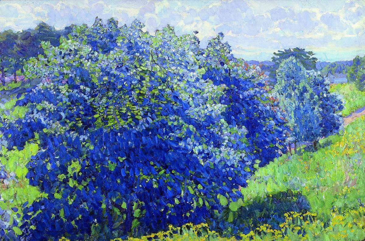 The Blue Bush (1908) Konstantin Yuon tablo - Dekolata