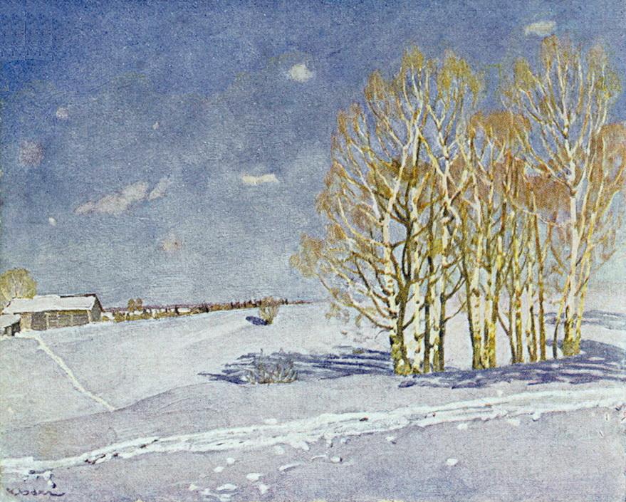 The Blue Winter Day (1915) Konstantin Yuon tablo - Dekolata