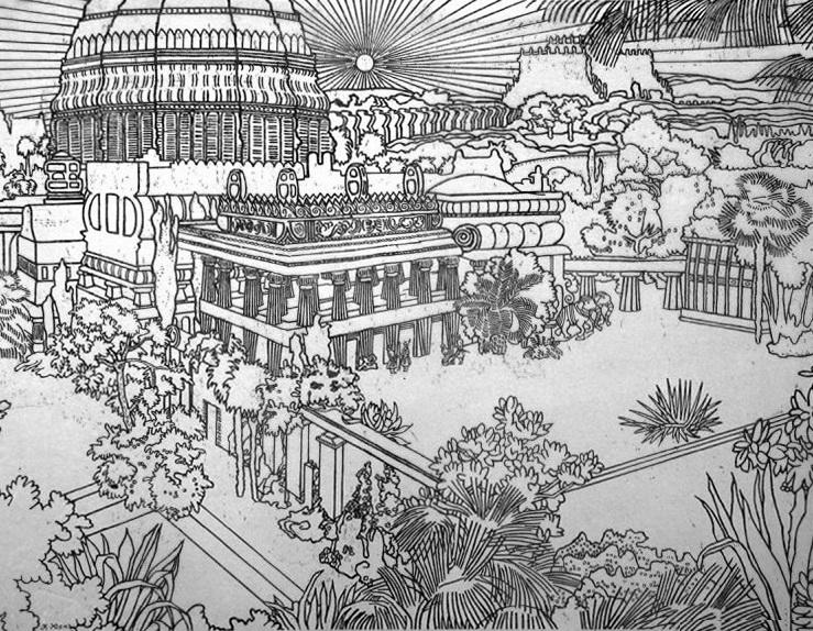 The Golden Fleece Magazine. The Utopia (1907) Konstantin Yuon tablo - Dekolata