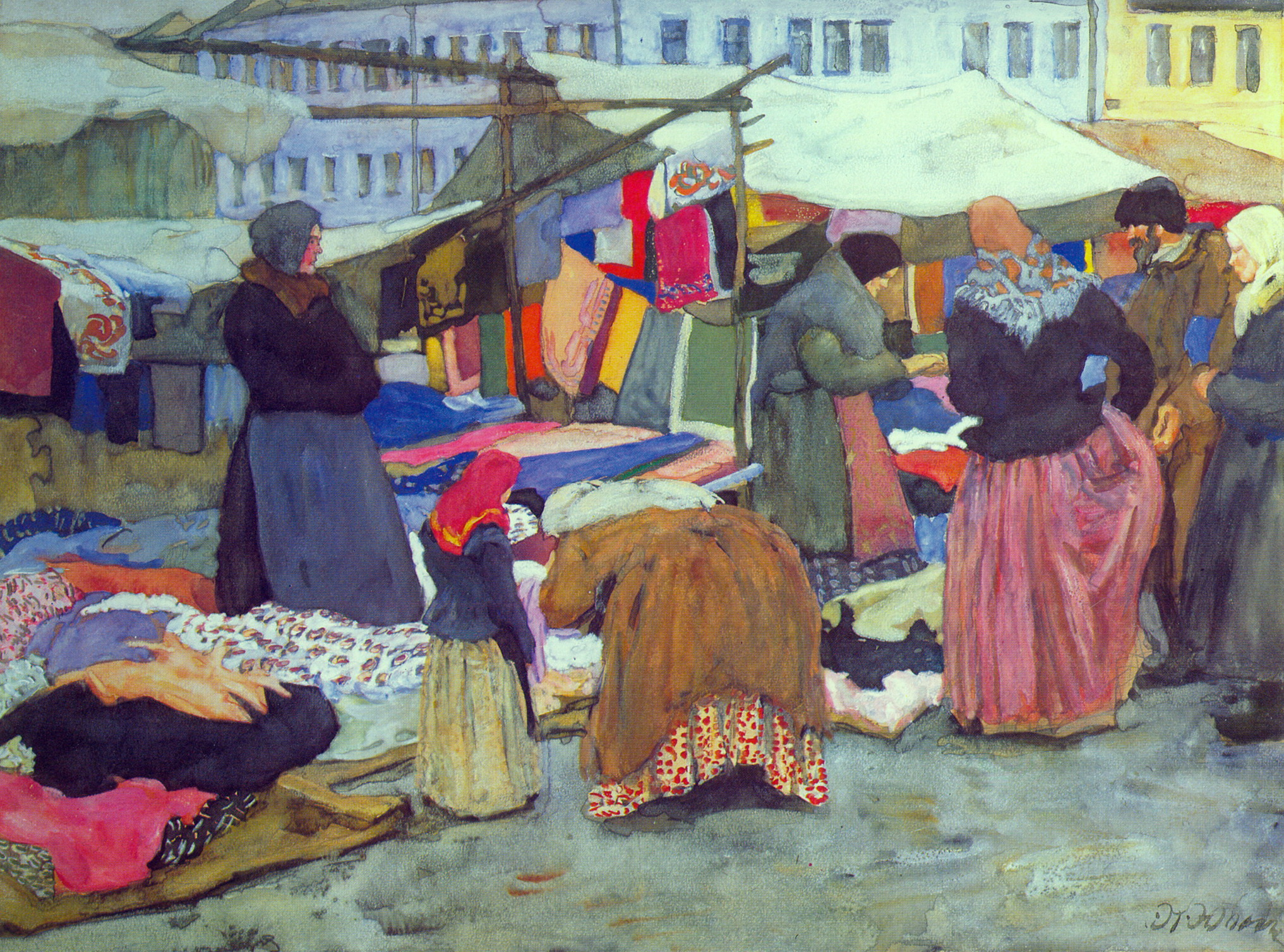 The Good Goods (Krasny Tovar). Rostov The Great (1905) Konstantin Yuon tablo - Dekolata