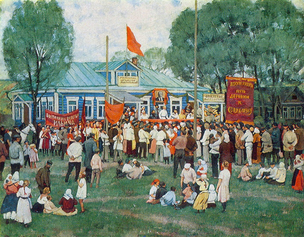 The Holiday of Cooperation in Countryside (1928) Konstantin Yuon tablo - Dekolata