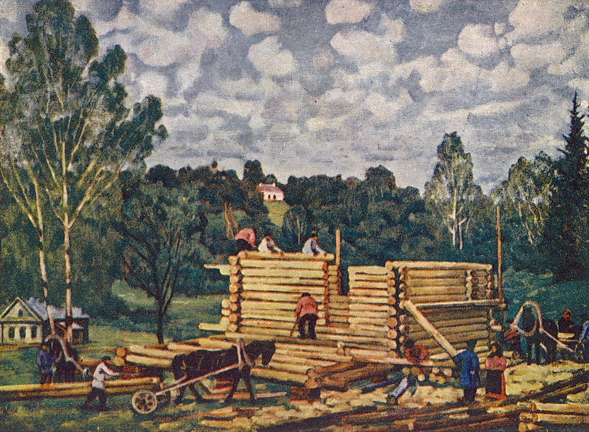 The Housebuilding – Konstantin Yuon Tablo