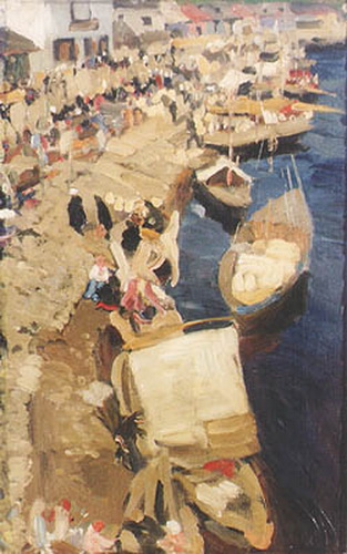 The Life on The Bank (1904) Konstantin Yuon tablo - Dekolata
