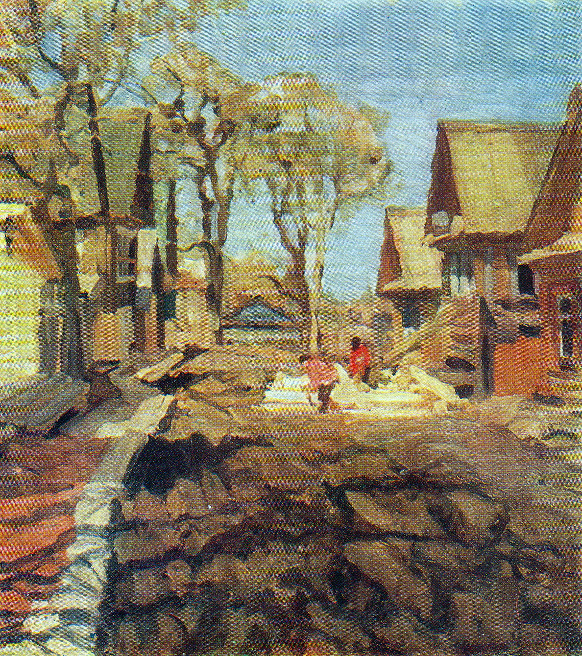 The Old Elms (1901) Konstantin Yuon tablo - Dekolata