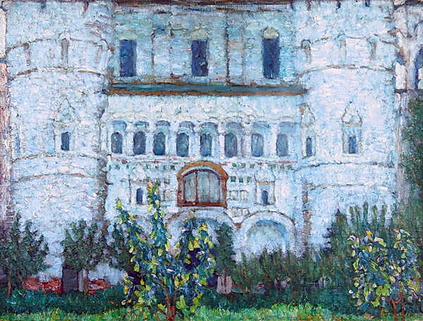 The Rostov's Kremlin Gates (1906) Konstantin Yuon tablo - Dekolata