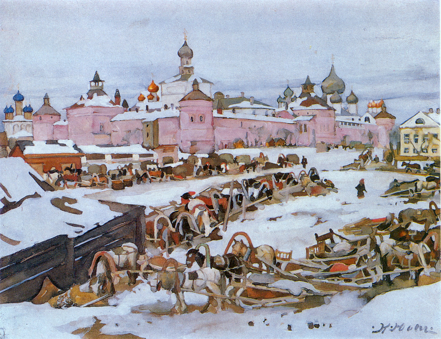 The Rostov Kremlin (1916) – Konstantin Yuon Tablo